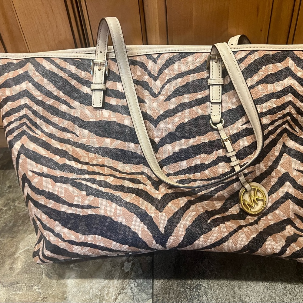 Michael Kors Brown and Black Zebra Tote